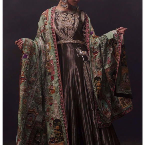 Pakistani/Indian Designer Nida Azwar stunning dress. S/M - Picture 4 of 16